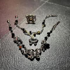 ANNA SUI 나비 목걸이 반지 세트