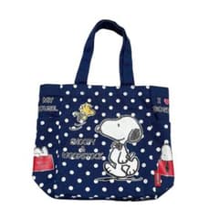 スヌーピー トートバッグ ドット柄 ネイビーPEANUTS 未使用品のサムネイル