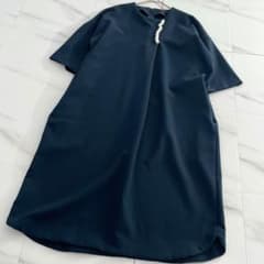 美品 40 大きいサイズ✨YOKO CHAN パール ロングワンピース ５分袖 美品 40 大きいサイズ✨YOKO CHAN パール ロングワンピース 5分袖