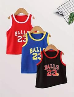 ノースリーブタンクトップ 3枚セット　ジュニア　キッズ　バスケットのサムネイル