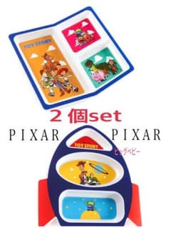 쓰리 코인즈 픽사 토이 스토리 런치 플레이트 2 개 set