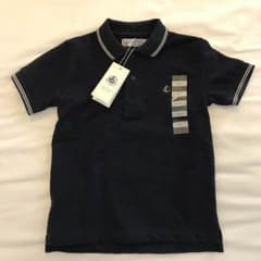 新品 未使用 プチバトー ポロシャツ 半袖 シャツ 男の子 紺 ネイビーのサムネイル