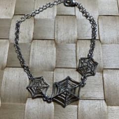 USJ Spider-Man Spiderweb Motif Bracelet, Silver Color