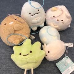 스미코구라시 마스코트 봉제인형 키홀더 돈까스 토카게 고양이