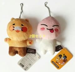 카카오프렌즈 아피치·춘식 2개 세트 마스코트 키홀더
