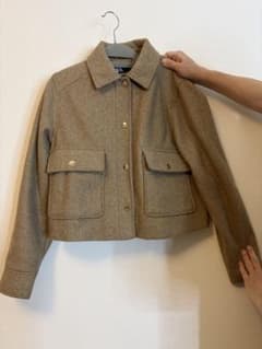 ZARA ショート丈 ウールブレンド ジャケットのサムネイル