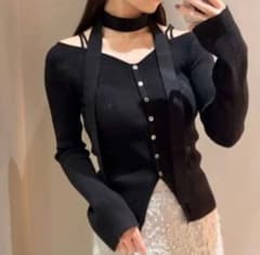 [2025AW Excellent Condition] Knit Pullover with Tie - SNIDEL