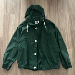 LOLO LIKE ラグランスリーブナイロンビックブルゾン　グリーン Sのサムネイル