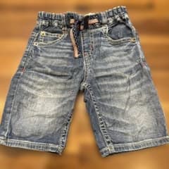 Daddy Oh Daddy デニムハーフパンツ 星条旗柄ベルト付きのサムネイル