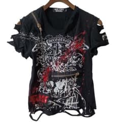 SEX POT ReVeNGe ペイント チェーン 安全ピン ジッパー Tシャツ SEX POT ReVeNGe ペイント チェーン 安全ピン ジッパー Tシャツ - メルカリ