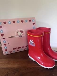 Hello Kitty キッズ レインブーツ 長靴 レッド - メルカリ
