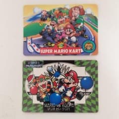 スーパーマリオカート カード2枚 ガードダス バンダイ バンプレスト