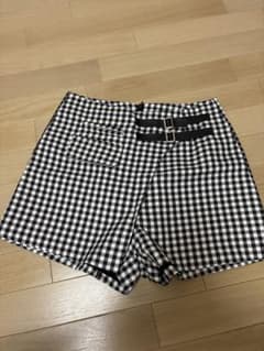 ギンガムチェック ショートパンツ ベルト付きのサムネイル
