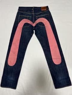 EVISU No.1 2000 W30×35 ピンク大黒　ビックカモメ EVISU No.2 2000 34×35 ピンク大黒 ビックカモメ 赤耳 - メルカリ