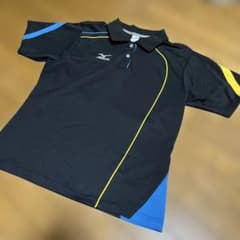 Mizuno スポーツポロシャツ ブラック/ブルー/イエロー Lサイズのサムネイル