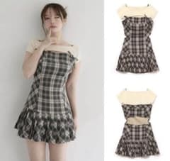 andmary Karen check mini dress msize - メルカリ