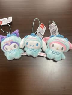 【タグ付き】　サンリオ ハンギョドン 着ぐるみ マスコット 3種セットのサムネイル