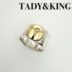 TADY&KING 希少初期作品K18ロングホーンメタル付きキャストリング/11号