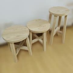 sugar様 専用 丸椅子　40cm 座面33cm 2脚 55cm座面28cmのサムネイル
