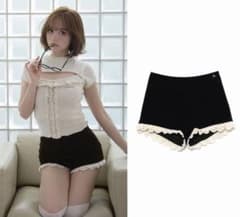 Andmary Velour mini pants Brown M - メルカリ