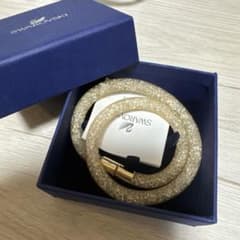 スワロフスキー SWAROVSKI クリスタルダスト ダブルバングル ゴールド系のサムネイル