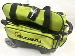 900 GLOBAL ボウリング用バッグ 蛍光イエロー ❗️値下げしました❗️900 GLOBAL ボウリングバッグ 2個用 キャリー