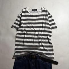 00s OLD BEAMS striped s/s tee y2k c-boyのサムネイル