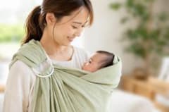 【美品】北極しろくま堂 キュットミー! しじら織り スリング 新生児OKのサムネイル