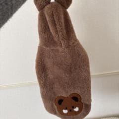 ブラウン クマ刺繍 犬服 フリース　耳付きのサムネイル