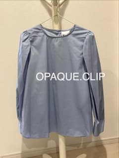 新品✴︎OPAQUE.CLIP パール調ボタン長袖ブラウス ライトブルー Mのサムネイル