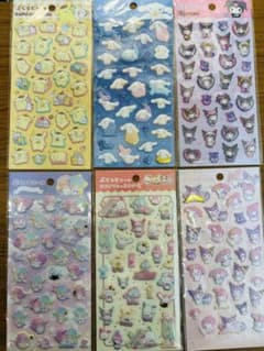 ダイソー　ぷくっとシール　サンリオ　6種類セットのサムネイル
