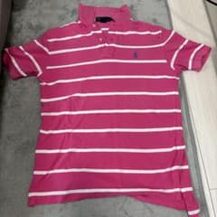 Polo by Ralph Lauren ボーダーポロシャツ ピンク XSのサムネイル