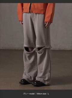 完売品 grancy グランシー ジップデザインスウェットパンツ M グレーのサムネイル