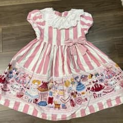Shirley Temple ワンピース 110cm ピンク ストライプ - メルカリ