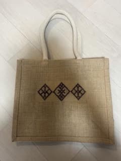 ジュート刺繍バッグ 中型 ベージュのサムネイル