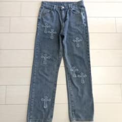 BLINGLEADS クロスパッチ　デニムパンツ　ブリングリーズ　十字架のサムネイル