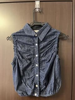 MOUSSY デニムノースリーブシャツ Sサイズのサムネイル