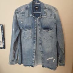 ZARA リラックスフィット デニムシャツ Lのサムネイル