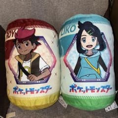 ポケットモンスター 円柱型クッション 2個　マスカーニャ ルカリオ　新品
