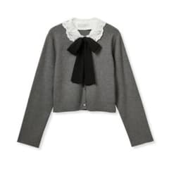 CELFORD デタッチャブルレースカラーカーディガン