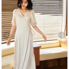FRAY I.D カシュクールサテンワンピースのサムネイル