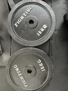 FIGHTING ROAD ダンベルプレート 15KG 2枚 09c74.4 FIGHTING ダンベルプレート 15KG 2枚セット② - メルカリ