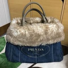 プラダ カナパ  ファー付デニムのサムネイル