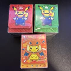マリオピカチュウ ルイージピカチュウ メガリザードンY デッキケース マリオピカチュウ ルイージピカチュウ メガリザードンY デッキケース