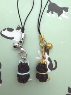 水引 猫 ハンドメイド キーホルダーのサムネイル