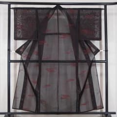未使用　夏着物　風通紗　155cm　Mサイズ　黒　正絹紬　夏衣　b434 未使用 夏着物 風通紗 155cm Mサイズ 黒 正絹紬 夏衣 b434 - メルカリ