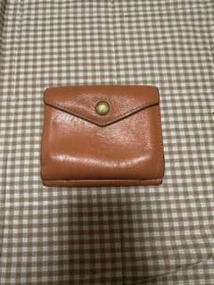 IL BISONTE 三つ折り財布 がま口 本革 キャメル イタリア製のサムネイル