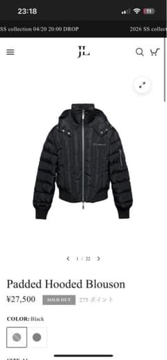 jentlouis Padded Hooded Blouson - メルカリ