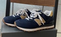 New Balance ネイビー ゴールド スニーカーのサムネイル