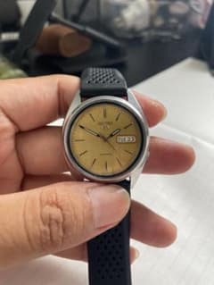 SEIKO 5 7S26-3040 自動巻き時計 ゴールド文字盤 - メルカリ
